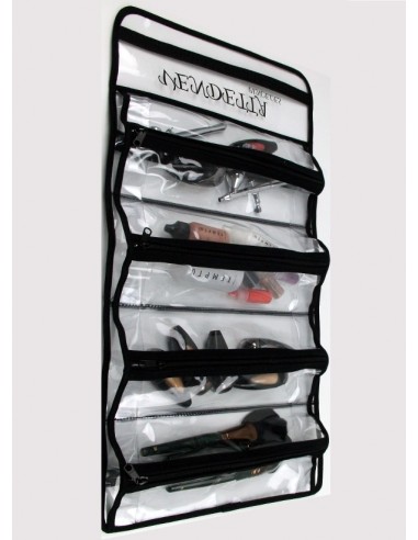 Neceser transparente cuatro bolsillos