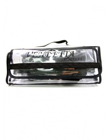 Neceser transparente cuatro bolsillos